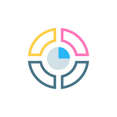 Predictive Analytics icon in vector. Logotype