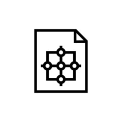 Unstructured Data icon in vector. Logotype