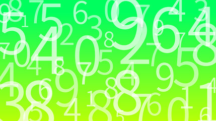 Numeric Pattern Green Background
