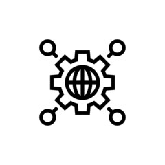 Global Infrastructure icon in vector. Logotype