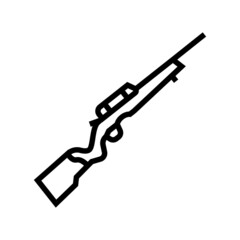 rimfire pistol line icon vector. rimfire pistol sign. isolated contour symbol black illustration