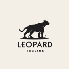 vector black panther, leopar shilhouette minimalist simple logo Perfect for any brand and company 