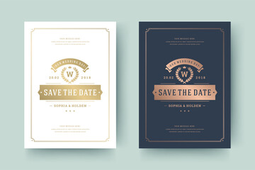 Wedding invitation save the date card templates