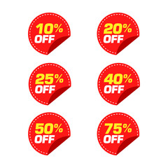 discount price coupon badge sticker pack 