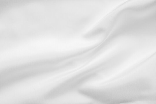 Abstract white fabric with soft wave texture background