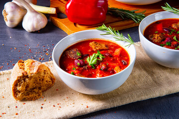 Spicy Mexican style beef with beans