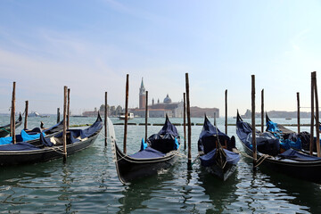 Blick auf die Lagune und San Giorgio Maggiore in Venedig