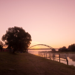 Fototapeta na wymiar Beauty river Warta at dawn