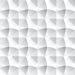 Fototapeta premium Seamless monochrome geometric pattern with triangles. Modern 3d print. White paper.