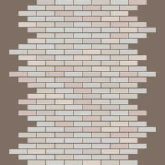 Realistic pattern. Seamless vertical pattern, grey brick wall on dark background. Colorful background. Gray brick texture. Border, frame for any text.