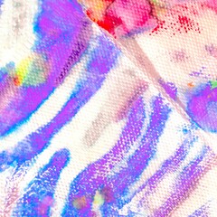 Dirty Fabric Pattern. Multicolored Bleach Tie