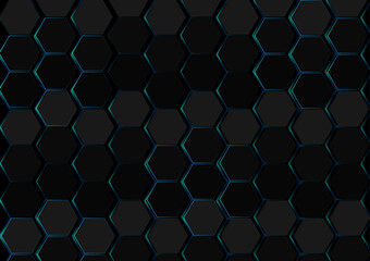 Abstract blue technology background with geometric pattern
