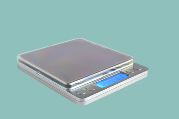 Small digital weighing scale for bakery measure.