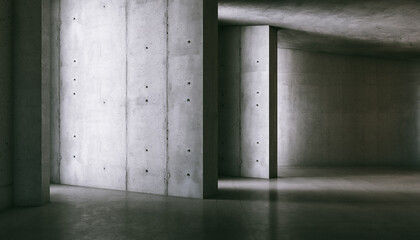 reinforced concrete interior, abstract texture.