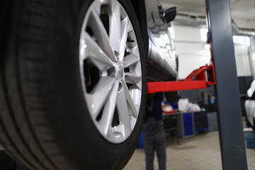 Automobile tire new changed detail of machine in service centre