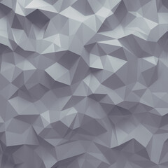 White Polygonal geometric surface 3d rendering digital illustration. Triangular crystalline background