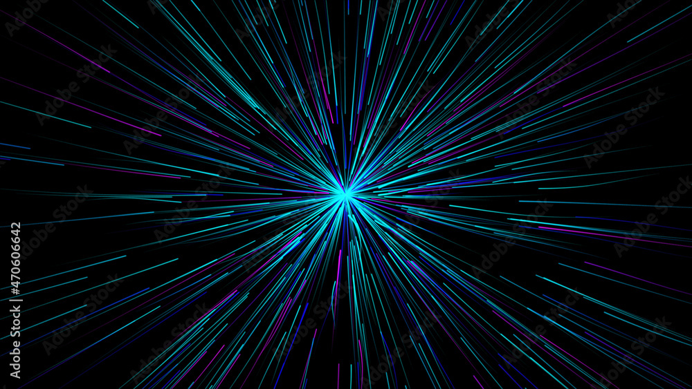 Poster abstract glowing background. neon particles background. fine particle rays