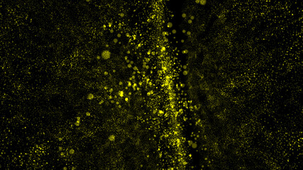 gold abstract texture. chaotic gold particles background