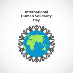 international human solidarity day- vector illustration