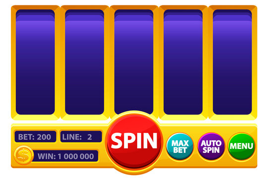 Slot machine games screen, online casino gambling.