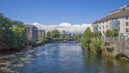 Obraz premium Boats and Yachts in Galway seaport, Galway bay, Galway County, Ireland 