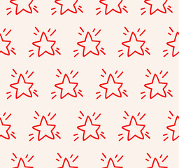 Vector seamless pattern with hand drawn stars.Perfect for wallpapers, web page backgrounds, surface textures, textile.