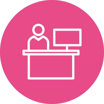 Reciption Line circle Vector Icon Design