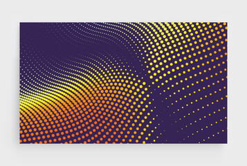 Fading pattern of solid circle dots. Wavy dotted background. 3d vector illustration with particles.