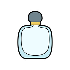 Glass perfume bottle, vector illustration