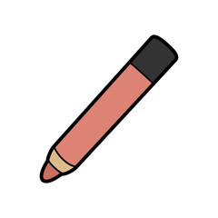 Nude beige lip pencil illustration