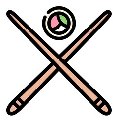 Japanese food vector illustration - sushi sticks