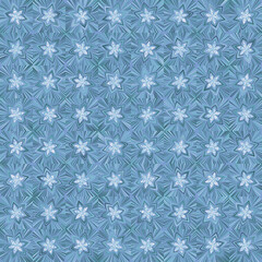 Seamless pattern consisting of snowflakes. Winter colors. Blue shades.