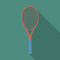 Tennis racket icon. Vector illustration