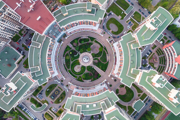 Contemporary drone residential district architecture