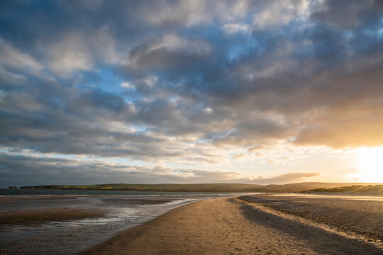 Sunset and blues skies hitting the Purbecks area of outstanding beauty on the South Coast of England.