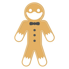 Coronavirus Gingerbread Man 2022 Black Suit 