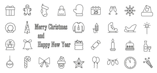 Christmas collection with traditional Christmas symbol.