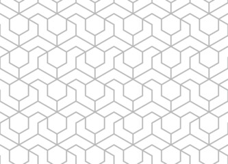 The geometric pattern with lines. Seamless vector background. White and gray texture. Graphic modern pattern. Simple lattice graphic design.