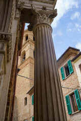 Mondavio, medieval city: church facade