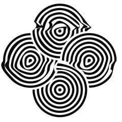 Glitch distorted geometric shape . Minimal art design . Destroyed logo . Trendy defect error shapes . Glitched effect .vector 