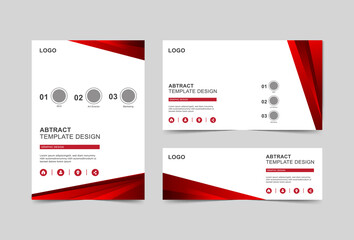 Abstract red line pattern banner design template background