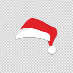 Santa hat flat icon.Vector illustration isolated on white background.