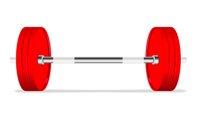 3d rendering dumbbell isolated on a white background