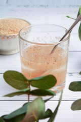 Psyllium gel is obtained by mixing psyllium husk powder with water. Psyllium is a type of fiber...