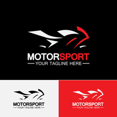 Motorcycle Sport Logo Symbol Vector illustration Design Template