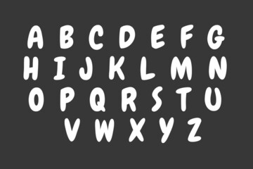 alphabet for children a-z. Kids learning material. Card for learning alphabet. colored alphabet in white letters.