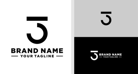 NUMBER THREE LOGO GEOMETRIC UNIQUE UNUSUAL EDITABLE
