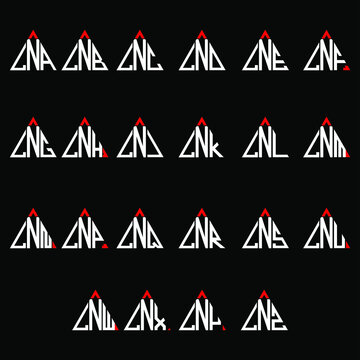 LNA to LNZ letter logo creative design, Multiple triple letter logo design