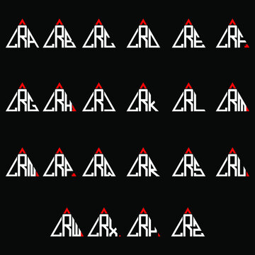 LRA to LRZ letter logo creative design, Multiple triple letter logo design