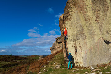 Rock climbing in Northumberland